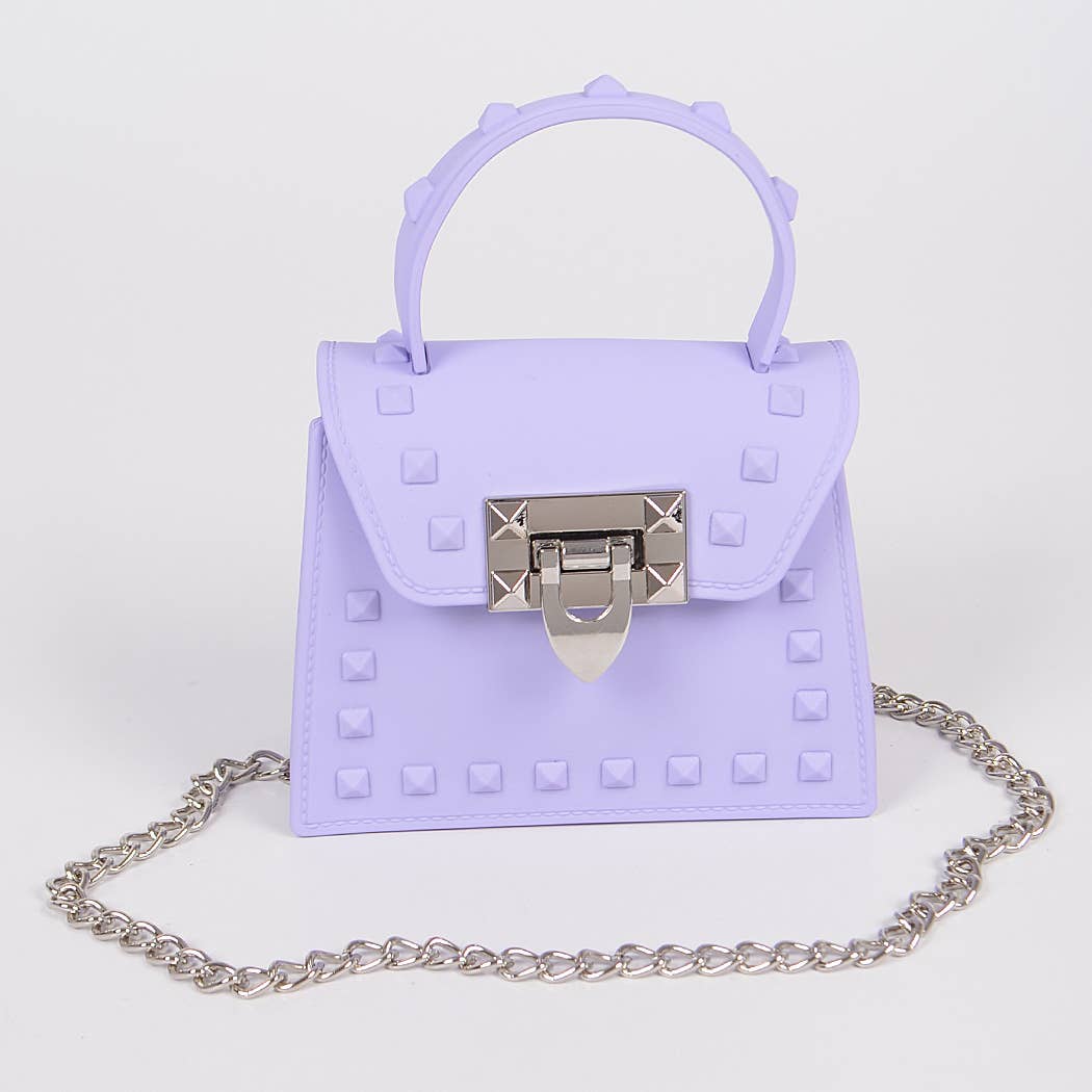 Jelly Mini Handle Bag: Purple