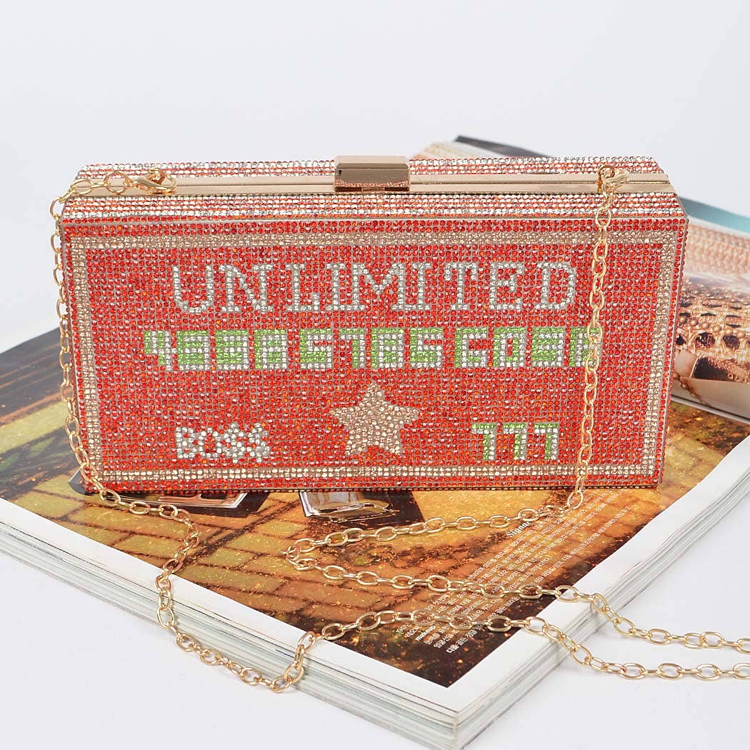 Unlimited Rhinestone Party Clutch: Multicolor