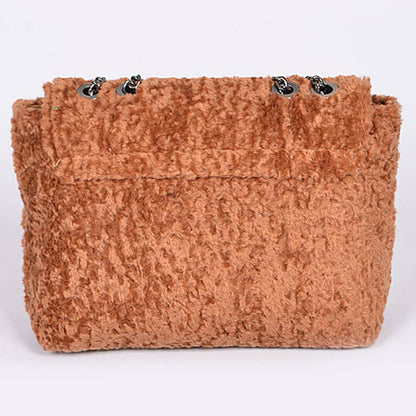 Faux Fur Clutch: Dark Pink