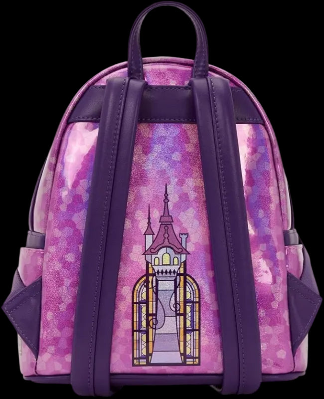 disney castle mini backpack Loungefly Disney Stained Glass: Rapunzel Mini-backpack, Kids Unisex, Size: One size