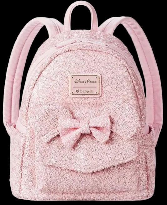 Disney Parks Loungefly Minnie Mouse Glitter Mini Backpack