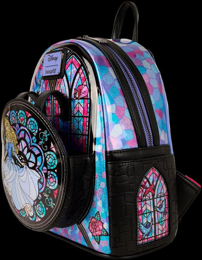 Sleeping Beauty Aurora Stained Glass Mini Backpack Exclusive Loungefly Disney Princess