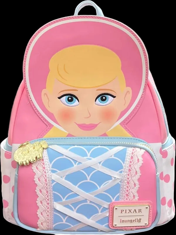 Backpack with a character design from Pixar on a white background