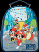 Backpack with cartoon characters and colorful design, featuring a Disney brand label.