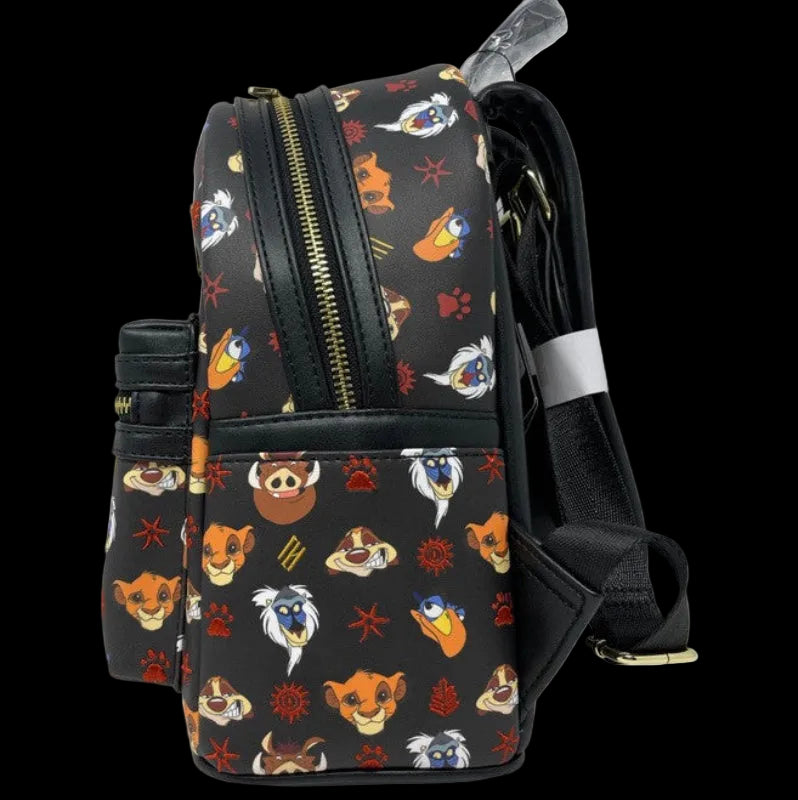 Backpack with character pattern on a white background
