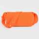 Embossed Micro Suede Shoulder Bag: Orange