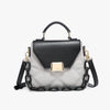 Ollie Quilted Crossbody Bag – Chain Strap | M2405 : Black/Grey