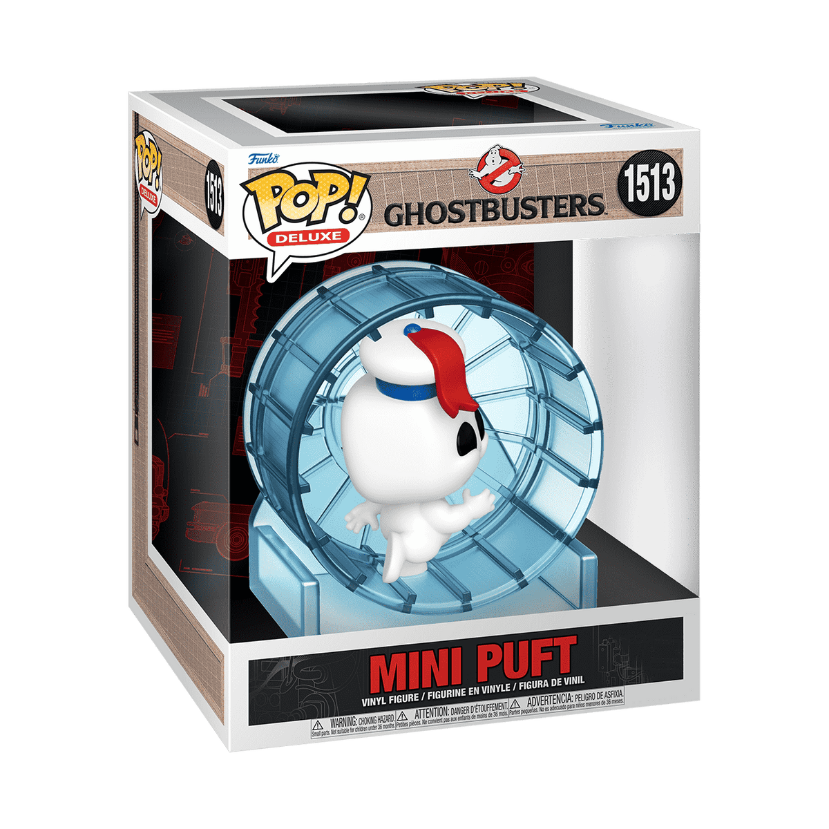 Ghostbusters Frozen Empire Mini Puft in Hamster Wheel Deluxe Vinyl Figure