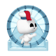 Ghostbusters Frozen Empire Mini Puft in Hamster Wheel Deluxe Vinyl Figure front