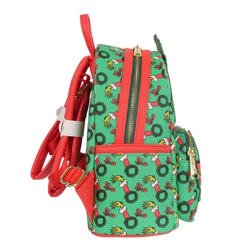 Loungefly How the Grinch Stole Christmas Grinch Christmas Present Mini Backpack - Limited Edition Exclusive