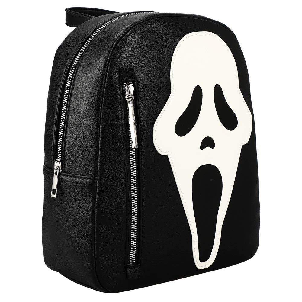Scream Ghost Face Glow-in-the-Dark Black Mini Backpack