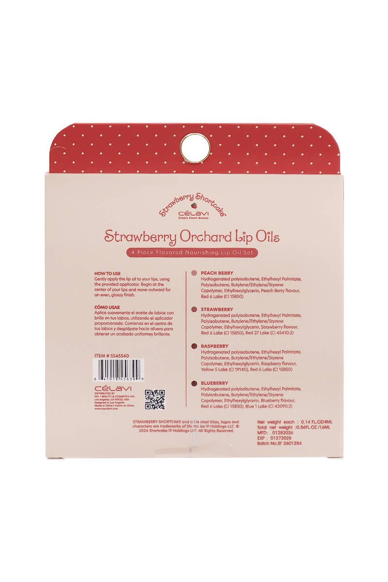 Strawberry Shortcake 4-Piece Lip Oil Set