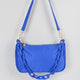Nylon Shoulder Bag W/Acrylic Chain: Cobalt