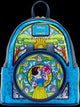 Backpack with stained glass design featuring Disney characters, branded as Loungefly.