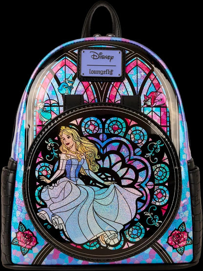 Sleeping Beauty Aurora Stained Glass Mini Backpack Exclusive Loungefly Disney Princess