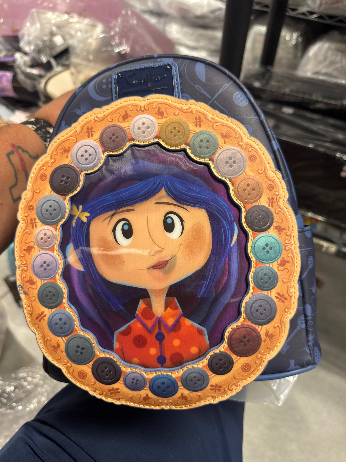 Coraline Portal Button Frame Lenticular Mini Backpack Exclusive - alternate view 5