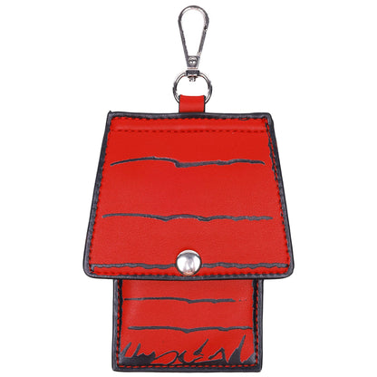 Peanuts Snoopy Minimal Black Tote Bag with Doghouse Cardholder
