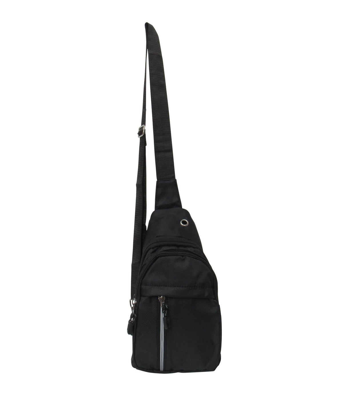 Polished Canvas Sling Bag - Sleek Urban Chest Crossbody