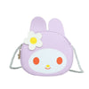 Kids Cartoon Bunny Crossbody Coin Purse: Red