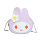 Kids Cartoon Bunny Crossbody Coin Purse: Red