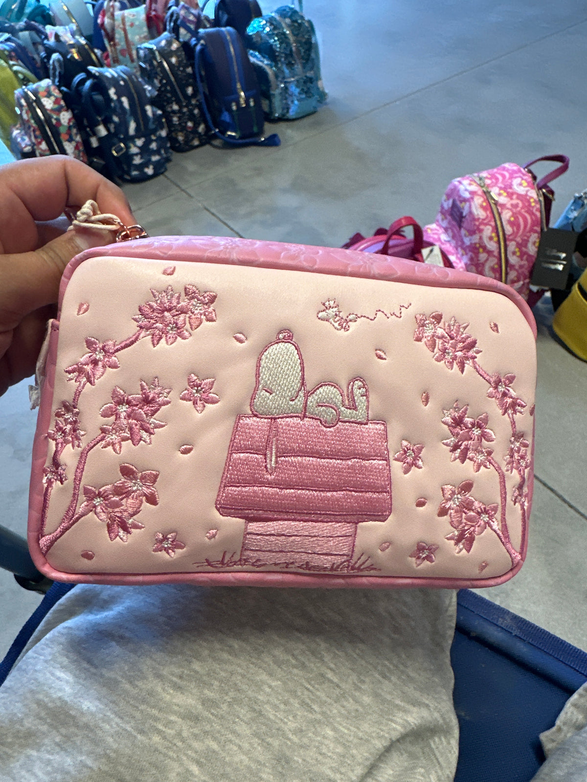 Peanuts Snoopy Cherry Blossom Cosmetic Bag Exclusive