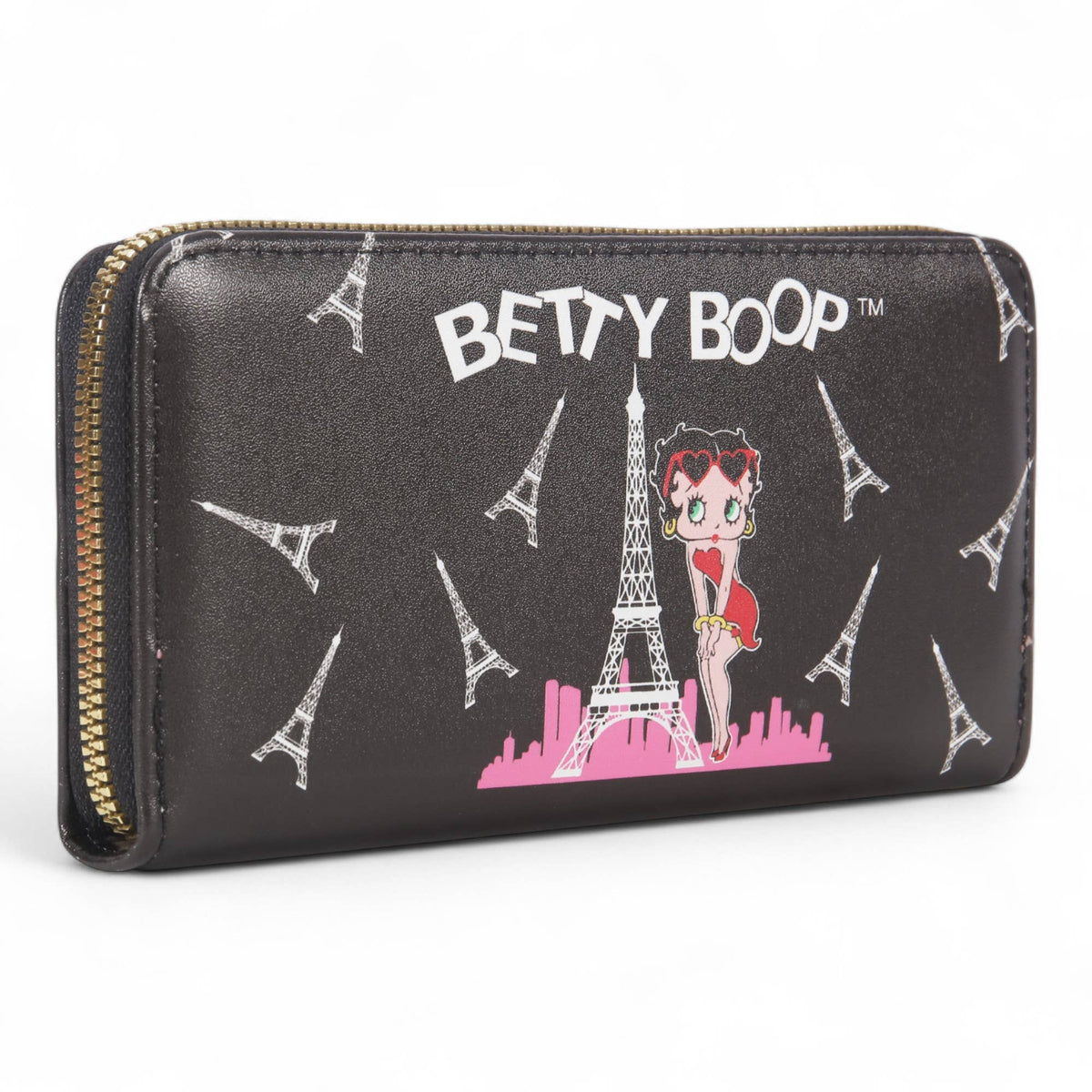 Betty Boop Classic Zip Wallet with Wrist Strap