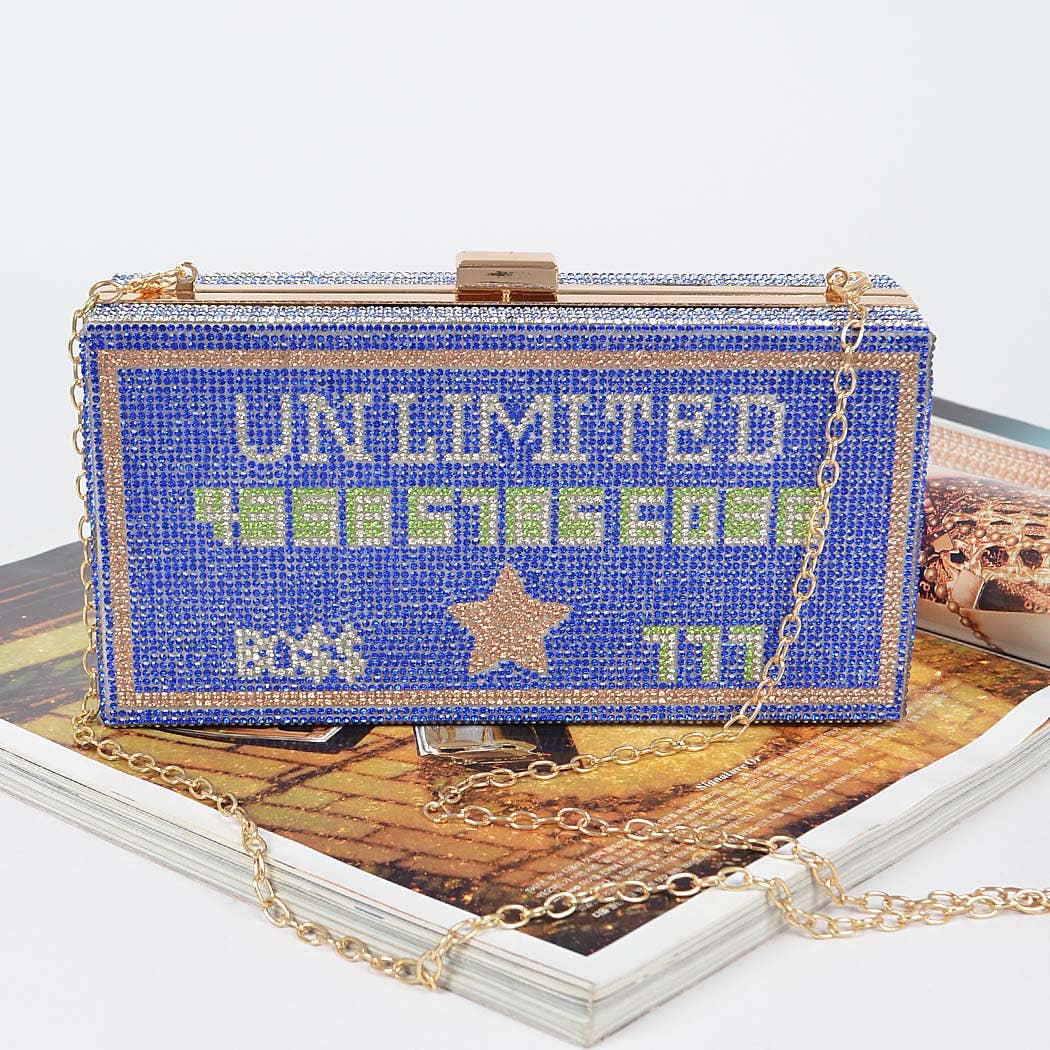 Unlimited Rhinestone Party Clutch: Multicolor
