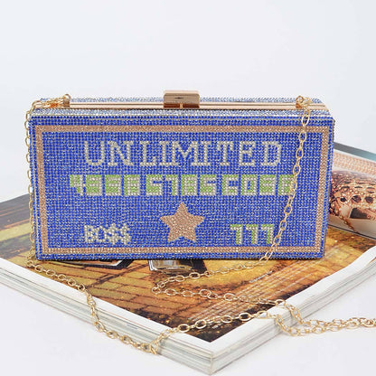 Unlimited Rhinestone Party Clutch: Multicolor