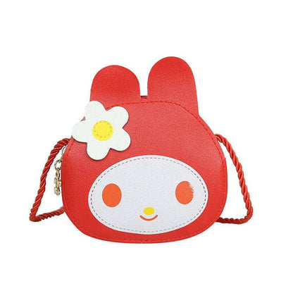 Kids Cartoon Bunny Crossbody Coin Purse: Yellow