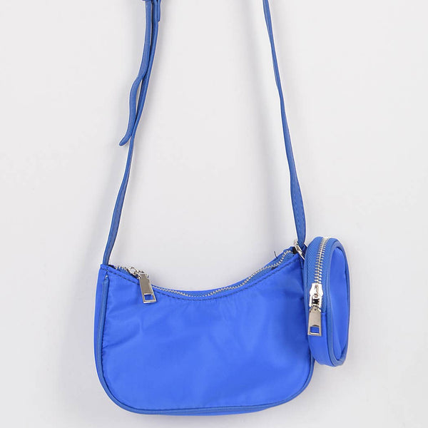 Women's Nylon Zip Crossbody Clutch with Mini Bag: COB