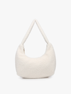 Polly Sherpa Shoulder Bag w/ Top Zip Closure | M2371 : Off-White