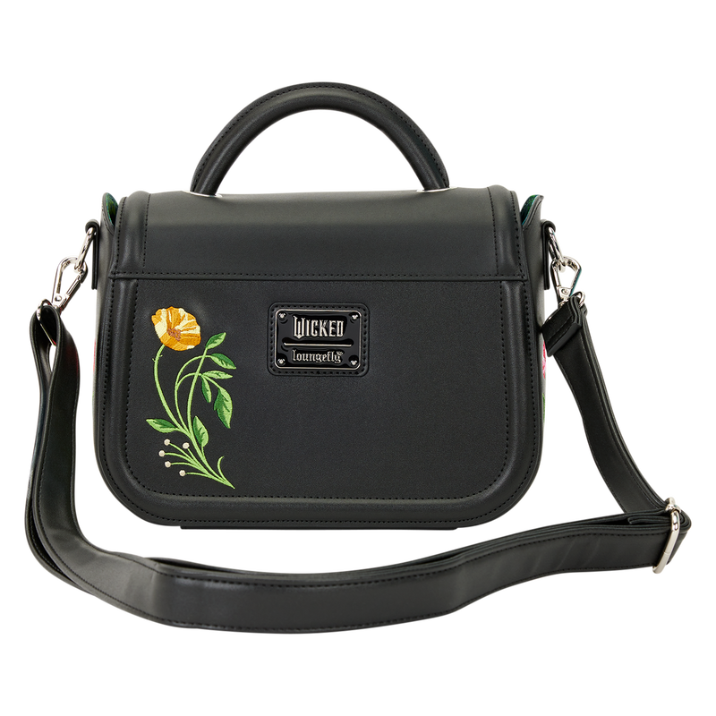 Loungefly Wicked For Good I Feel Wicked Floral Embroidered Crossbody Bag