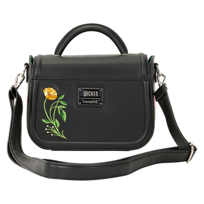 Loungefly Wicked For Good I Feel Wicked Floral Embroidered Crossbody Bag
