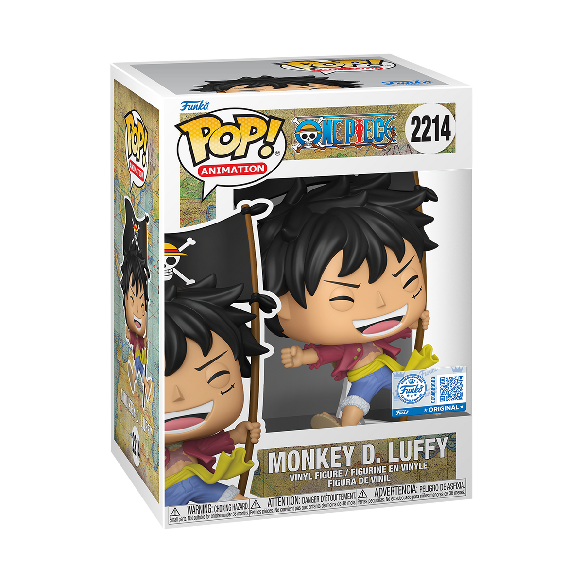 Funko Pop! One Piece Monkey D. Luffy with Flag #2214 - Entertainment Earth Exclusive