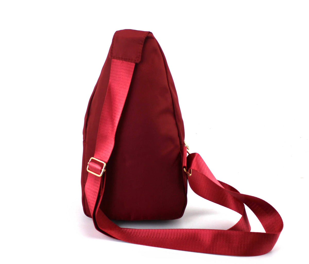 Polished Nylon Sling Bag - Sleek Multi-Pocket Chest Pack