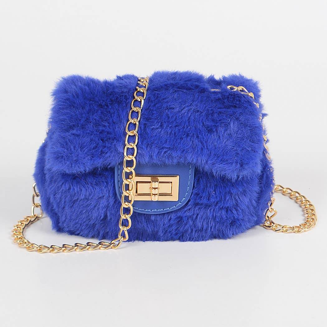 Faux Fur Mini Bag: Green