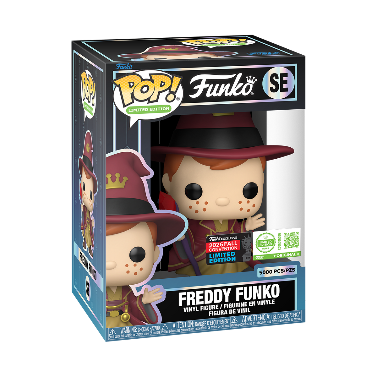 Freddy Funko Wizard vinyl figure in box