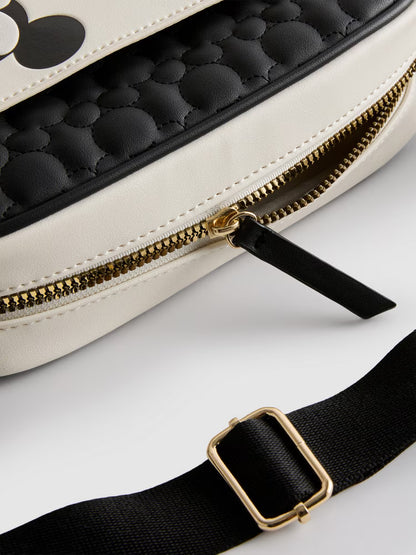 Disney Mickey Mouse Quilted Crossbody Camera Bag with Woven Strap