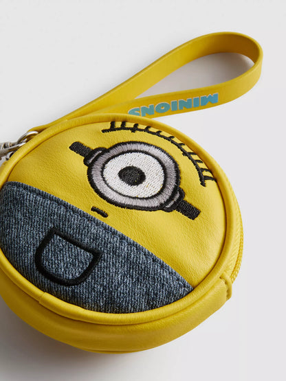 Despicable Me Minion Embroidered Coin Purse with Wrist Strap