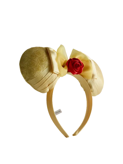 Belle Padded Mouse Ears Headband with Rose and Bow Disney Primark Beauty and the Beast