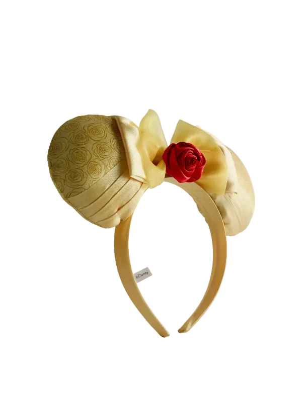 Belle Padded Mouse Ears Headband with Rose and Bow Disney Primark Beauty and the Beast