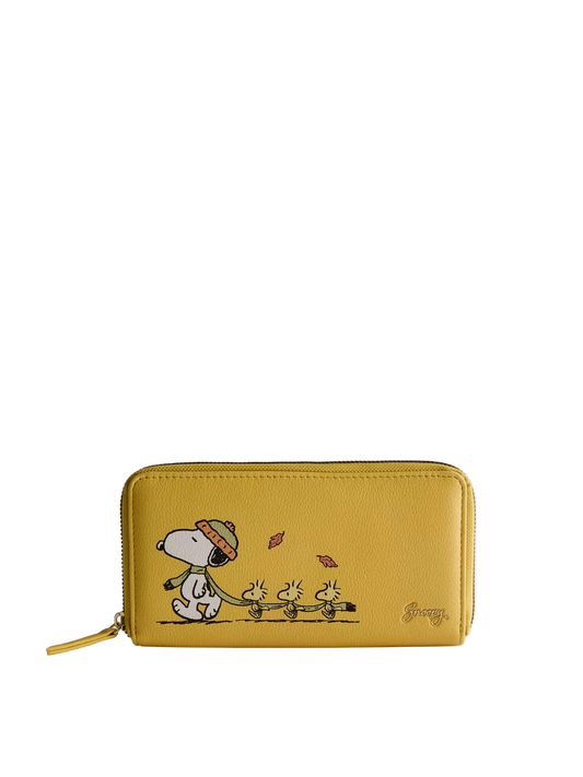 Peanuts Snoopy & Woodstock Zip-Around Wallet