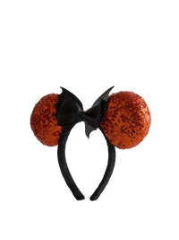 Mickey Mouse Halloween Orange Sequin Color Block Mouse Ears Headband Disney Primark