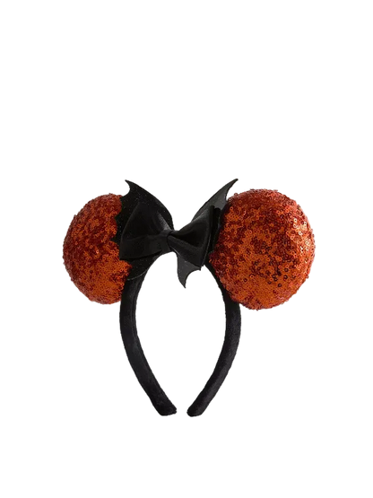Mickey Mouse Halloween Orange Sequin Color Block Mouse Ears Headband Disney Primark