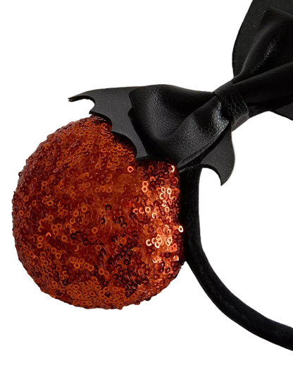Mickey Mouse Halloween Orange Sequin Color Block Mouse Ears Headband Disney Primark