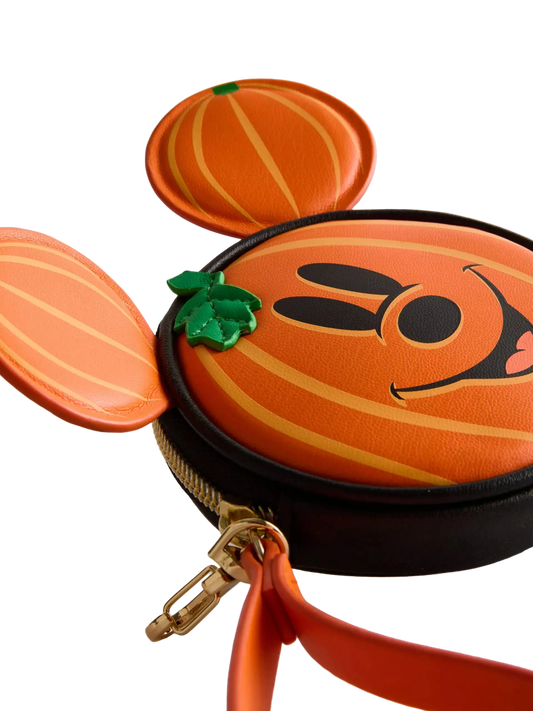 Mickey Mouse Pumpkin Coin Purse with Wrist Strap - alternate view 2