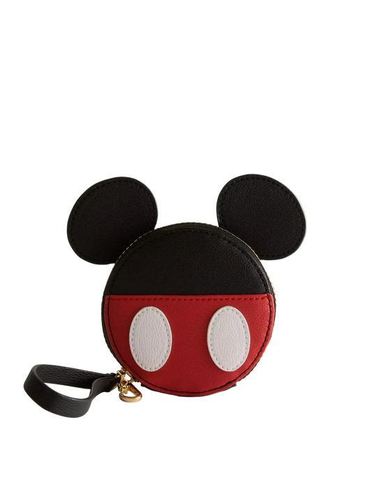 Mickey Mouse Shaped Coin Purse with Wrist Strap