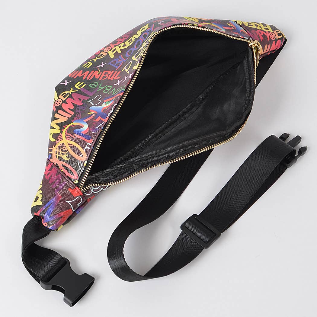 Graffiti Fanny Pack: Multicolor
