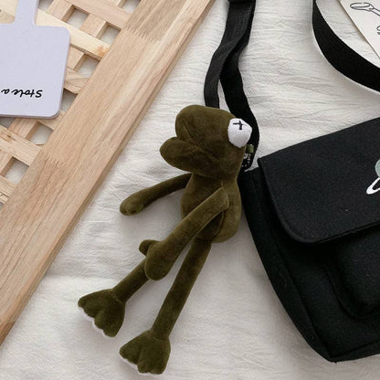Planet Embroidery Large Capacity Crossbody Shoulder Bag: Black without Frog