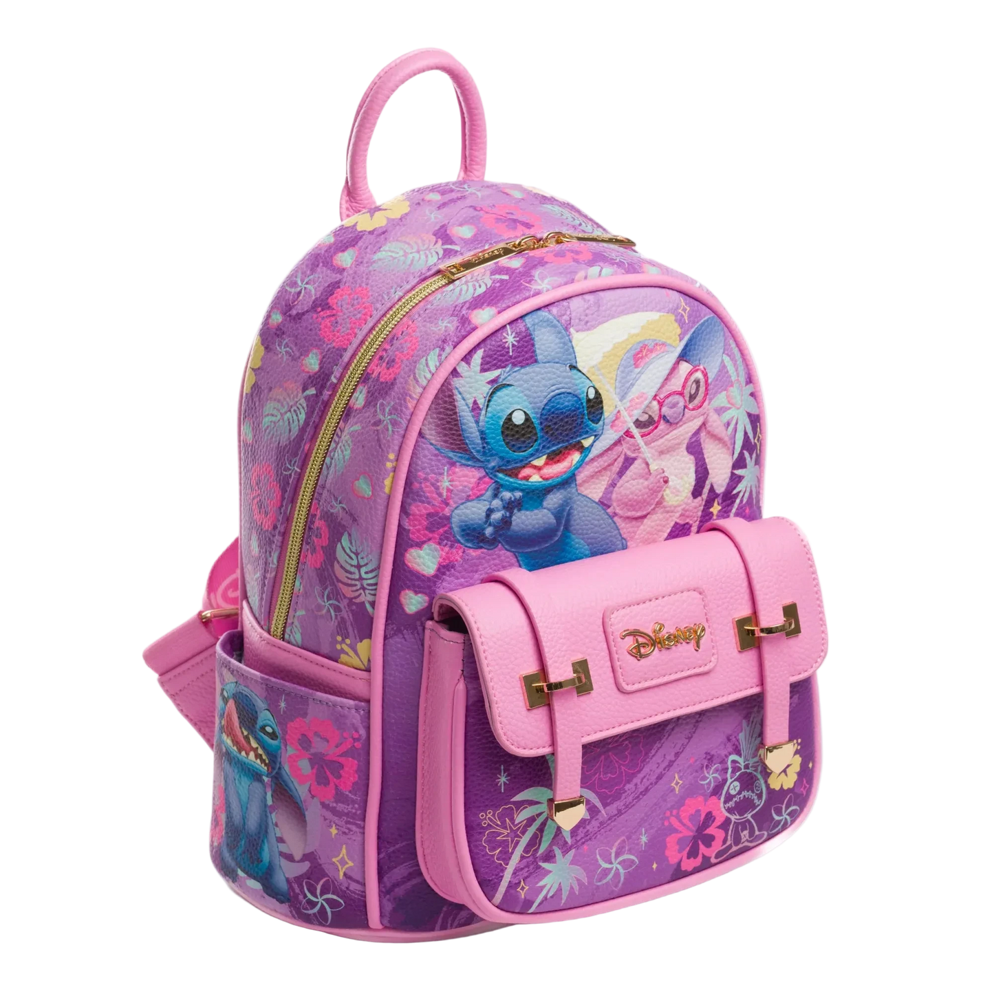 Backpack with cartoon character design on a white background